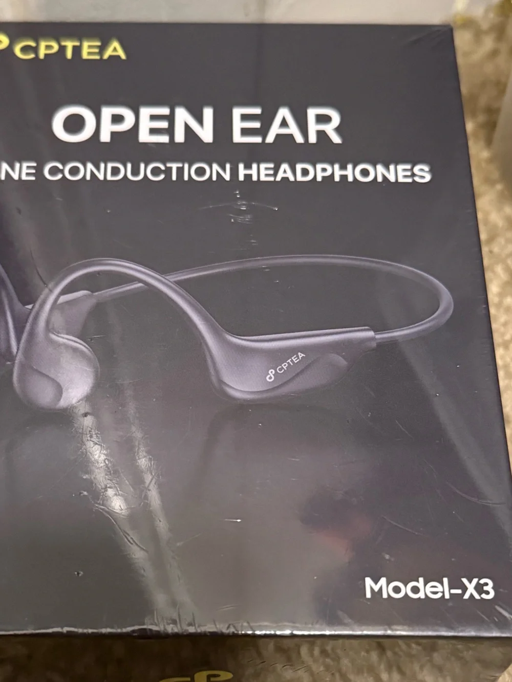 CPTEA Black Wireless Bone Conduction Headphones